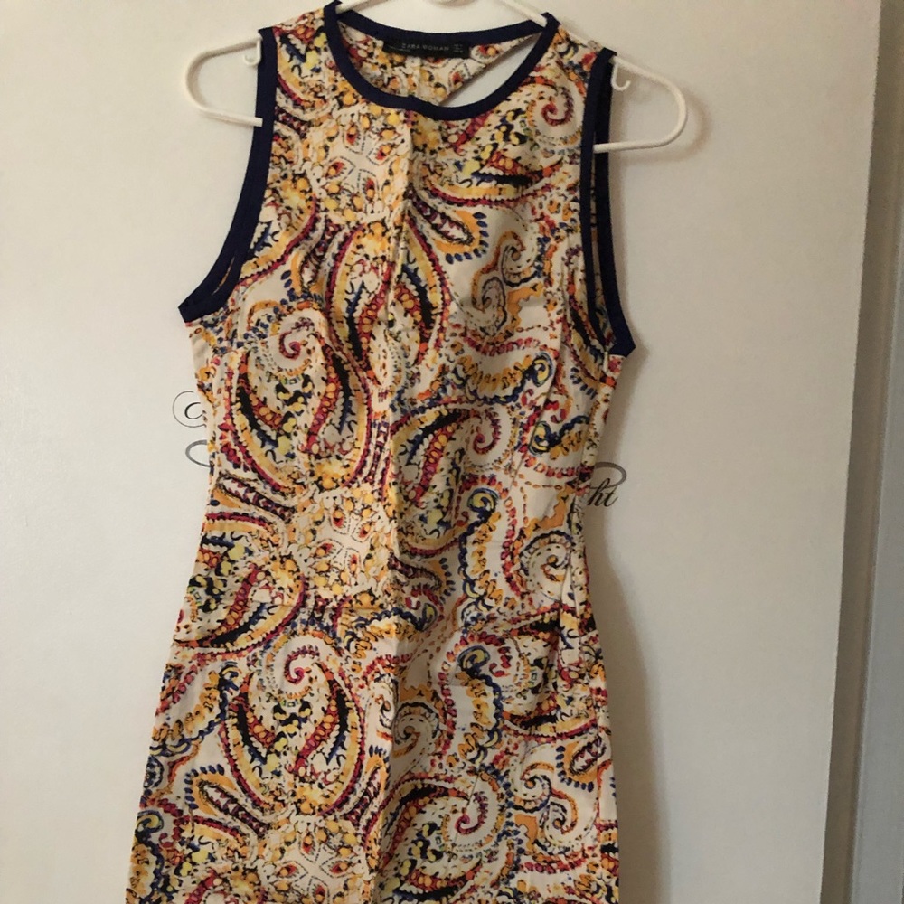 Zara multicolor paisley print dress